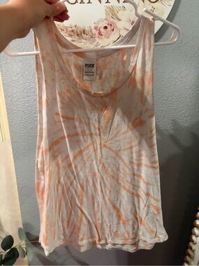 Victoria secret pink tye die muscle tank medium